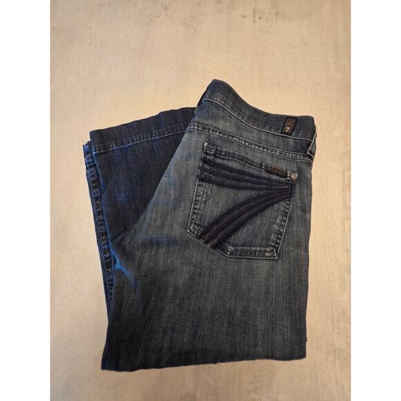 7 for All Mankind Dojo Flare Capri Women's Jeans Size 28 Y2K - Picture 1 of 9